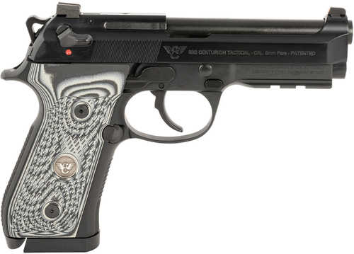 Wilson Combat 92G Centurion Semi-Automatic Pistol 9mm Luger 4.25" Barrel (1)-20Rd & (2)-17Rd Magazines Black/Gray G10 Grips Black Finish