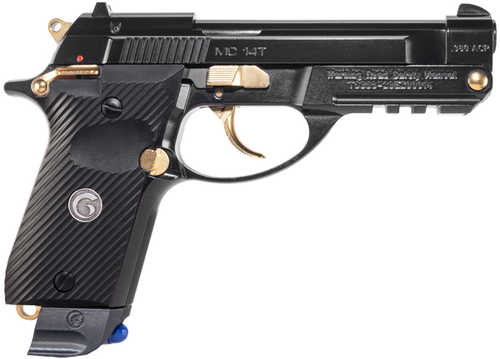 Girsan MC14T Solution Semi-Automatic Pistol .380 ACP 3.88" Tip-Up Barrel (1)-13Rd Magazine Synthetic Grips Gold Accents Black Finish