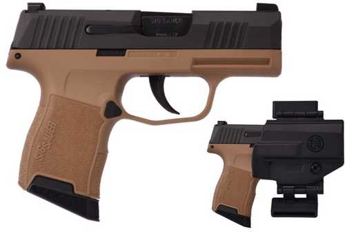 Sig Sauer P365 Semi-Automatic Pistol 9mm Luger 3.1" Barrel (2)-10Rd & (1)-12Rd Magazines Black Slide Flat Dark Earth Polymer Finish