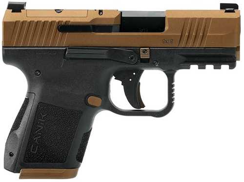 Canik Mete MC9 Semi-Automatic Pistol 9mm Luger 3.18" Barrel (2)-10Rd Magazines Bronze Cerakote Slide Black Polymer Finish