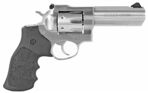 Used Ruger GP100 Standard Double Action Revolver .357 Magnum 4.2" Barrel 6 Round Capacity Hogue Monogrip Stainless Steel Finish