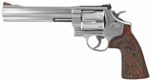 Smith & Wesson 629 Deluxe Double Action Revolver .44 Magnum 6.5" Barrel 6 Round Capacity Wood Grips Stainless Steel Finish