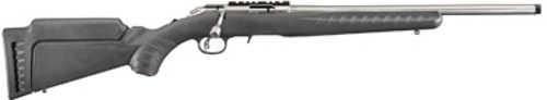 Used Ruger American Rimfire LRT Standard Bolt Action Rifle .22 WMR 18" Barrel 9 Round Capacity Flush Mounted Rotary Magazine Black Synthetic Stock Stainless Finish