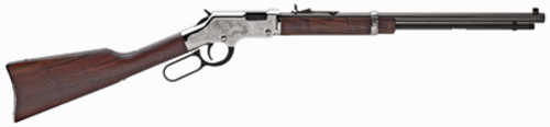 Used <span style="font-weight:bolder; ">Henry</span> Silver Eagle Lever Action Rifle .22 Long Rifle 20" Blued Barrel 16 Round Capacity Walnut Stock Nickel Finish