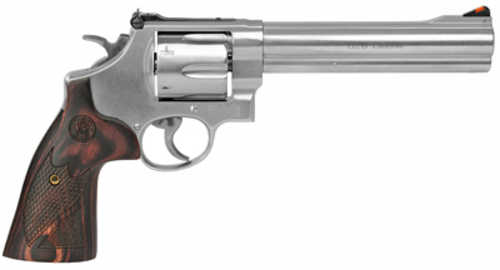 Used Smith & Wesson 629 Deluxe Double Action Revolver .44 Rem Magnum 6.5" Barrel 6 Round Capacity Adjustable Sights Wood Grips Stainless Steel Finish