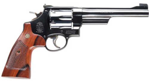 Used Smith & Wesson Model 25 Classic Double Action Revolver .45 Long Colt 6.5" Barrel 6 Round Capacity Adjustable Sights Wood Grips Blued Finish