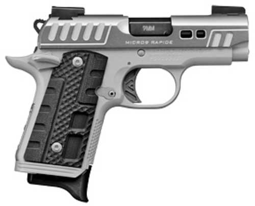 Kimber Micro 9 Rapide Black Ice Pistol 9mm Luger 3.15" Barrel 7Rd Silver Finish