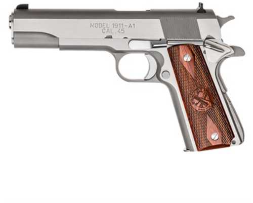 Springfield Armory 1911 Pistol 45 ACP 5" Barrel 7Rd Silver Finish