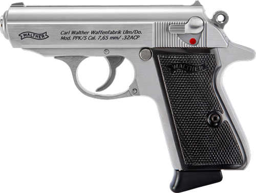 Walther PPK/S Pistol 32 ACP 3.3" Barrel 7Rd Silver Finish