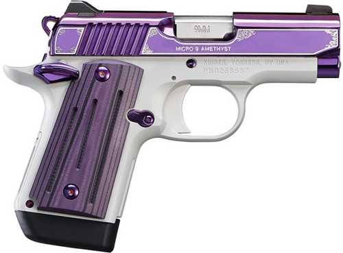 Kimber Micro 9 Amethyst Pistol 9mm Luger 3.15" Barrel 7Rd Purple Slide Silver Finish