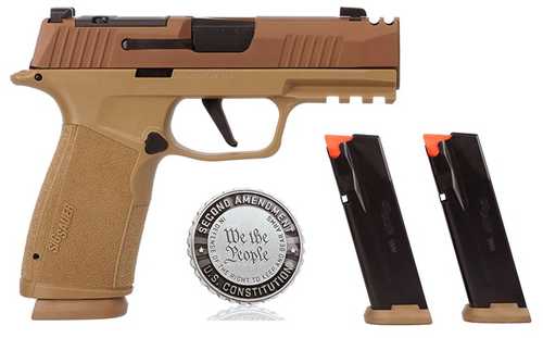 Sig Sauer P365X-Macro Comp 2A Pistol 9mm Luger 3.1" Barrel 17Rd Tan Finish