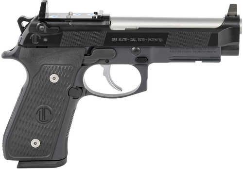 Langdon Tactical Tech 92 Elite LTT Beretta M9-Style Semi-Auto Pistol 9mm Luger 4.7" Barrel (1)-17Rd Mag Fiber Optic Front Dovetail, Square Notch Rear Right Hand Black Cerakote Polymer Finish