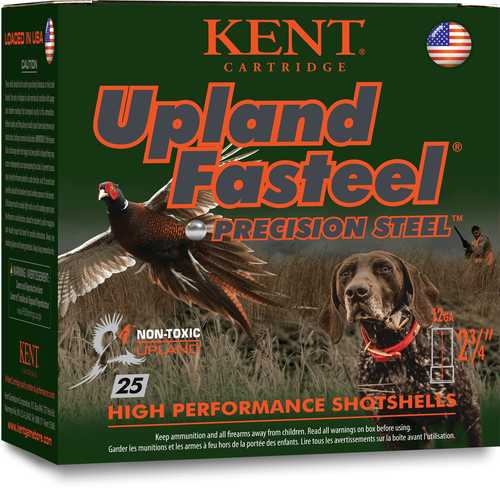 12 Gauge 25 Rounds Ammunition Kent Cartridges 2 3/4" 1 1/5 oz Steel #5