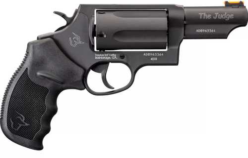 Taurus Judge Double Action Revolver .45 LC/.410 Gauge 3" Barrel 2.5" Chamber 5 Round Capacity Rubber Grips Black Finish