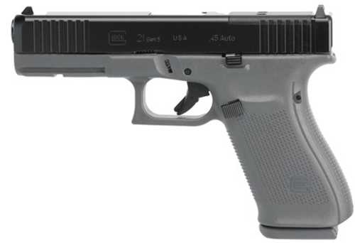 Glock G21 G5 MOS Pistol 45 ACP 4.61" Barrel 10Rd Black And Gray Finish