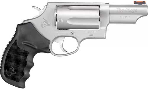 Taurus Judge 45 Colt / 410 Gauge 5 Round 3" Barrel Matte Stainless Steel Finish Black Rubber Grip Fiber Optic Front Sight