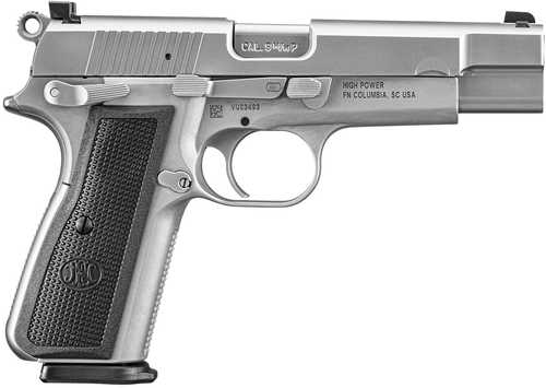 FN High Power Pistol 9mm Luger 4.7" Barrel 17Rd Silver Finish