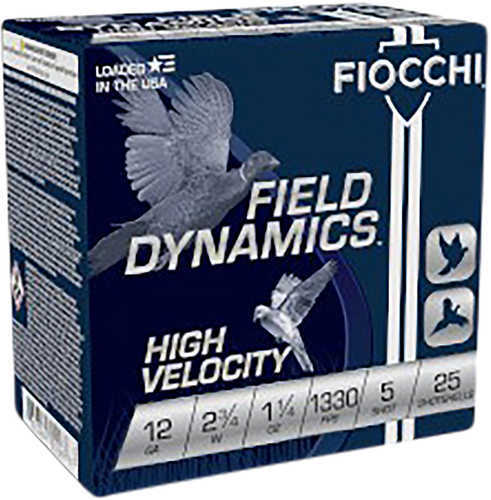 12 Gauge 25 Rounds Ammunition Fiocchi Ammo 2 3/4" 1 1/4 oz Lead #5