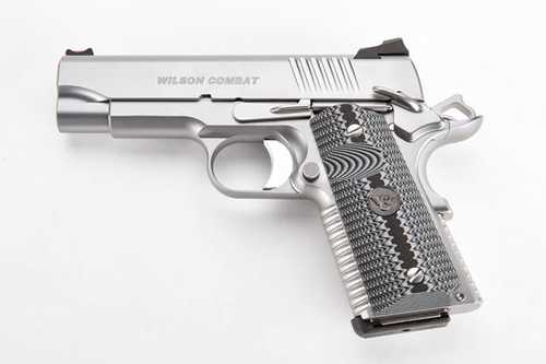 Wilson Combat ACP Compact Pistol 9mm Luger 4" Barrel 10Rd Silver Finish