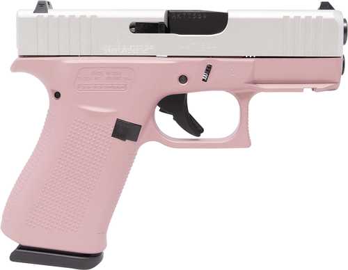 Glock 43X Pistol 9mm Luger 3.41" Barrel 10Rd Silver & Pink Finish