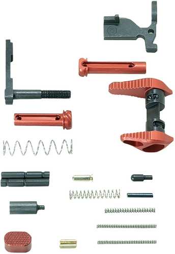 Timber Creek Outdoors Arlpkr Lower Parts Kit Red Anodized Aluminum For Ar-15