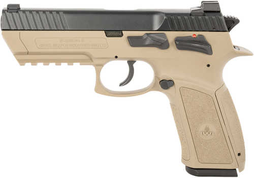 Israrel Weapon Industries Jericho Enhanced Semi-Auto Pistol 9mm Luger 4.4" Barrel (2)-16Rd Mags Adjustable Sights Black/Flat Dark Earth Finish