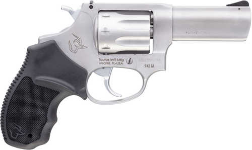 Taurus 2942M039 942 Revolver 22 WMR 8rd 3" Barrel, Overall Matte Finish Stainless Steel & Finger Grooved Black Polymer Grip