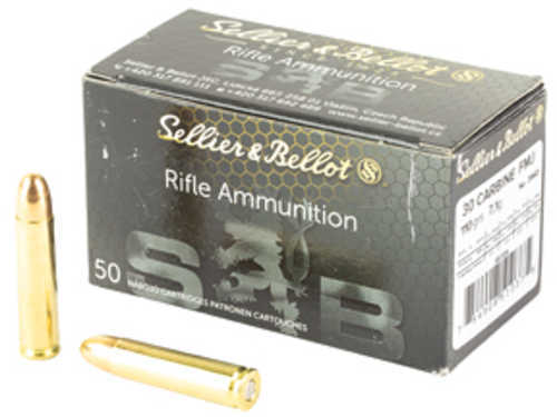 Sellier & Bellot SB30A 30 Carbine 110gr Full Metal Jacket Ammo 50 Round Box