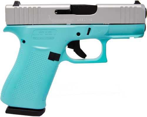 Glock 43X Pistol 9mm Luger 3.41" Barrel 10Rd Silver & Blue Finish