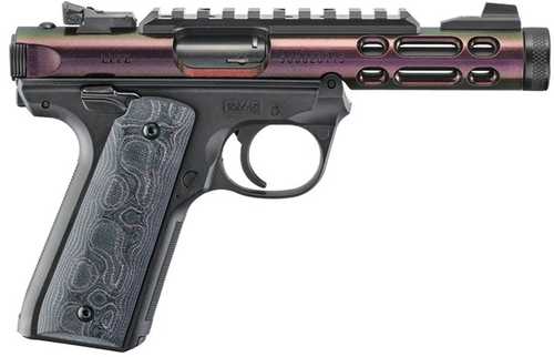 Ruger Mark IV 22/45 Lite Pistol 22 Long Rifle 4.4" Barrel 10Rd Purple/Green/Black Finish