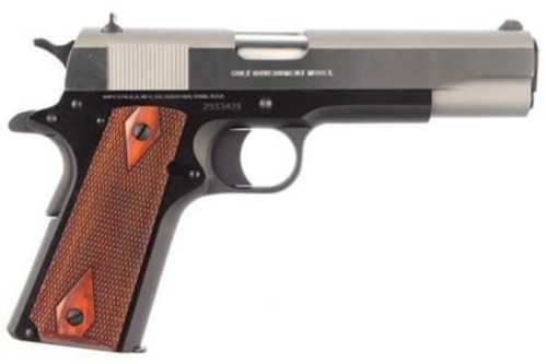 Colt Govt 1911 Pistol 45 ACP 5" Barrel 7Rd Silver Slide Blued Finish