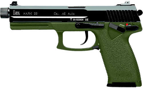 Heckler & Koch Mark 23 Pistol 45 ACP 5.87" Barrel 12Rd Black & Green Finish