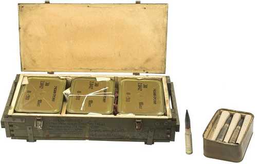 Russian 30mm Cannon Ammo Inert Full Crate of 54 Rounds