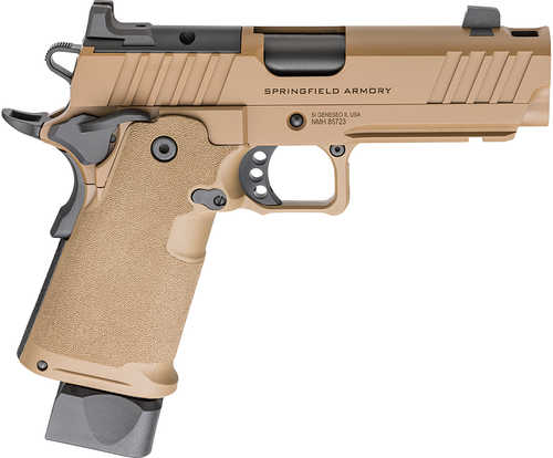 Springfield 1911 DS Prodigy Pistol 9mm Luger 4.25" Barrel 20Rd Coyote Brown Finish