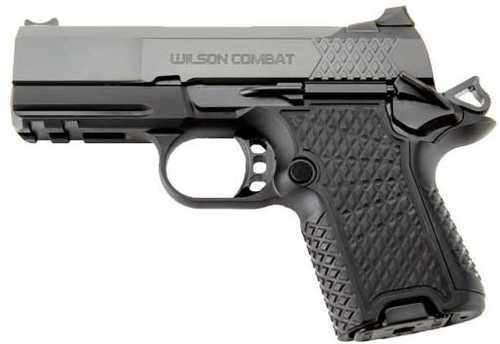 Wilson Combat 9mm Pistol 3.25" Barrel 1-10rd & 1-15rd Mag Battlesight With Fiber Optic Front Sight Black Aluminum Finish