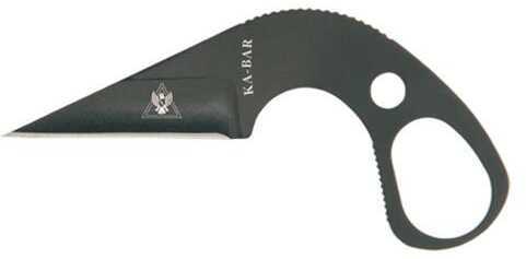 KABAR TDI Last Ditch Knife Fixed Blade 1.63" Hard Plastic Sheath 9Cr18/Black Steel Handle