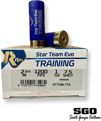 Rio Ammunition Star Team 28 Hv 12 ga 2 3/4" 7.5 Shot 25 Round Box