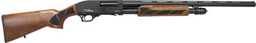 Iver Johnson Pump Action Shotgun 12Ga. 3" Chamber 30"VR Barrel 5Rd Capacity CT-5 Walnut Stock Black Finish