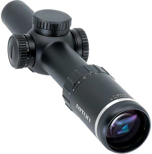 <span style="font-weight:bolder; ">Riton</span> Optics 7P18ASI X7 Primal Black Anodized 1-8x28mm 34mm Tube Illuminated German #1 Mod Reticle