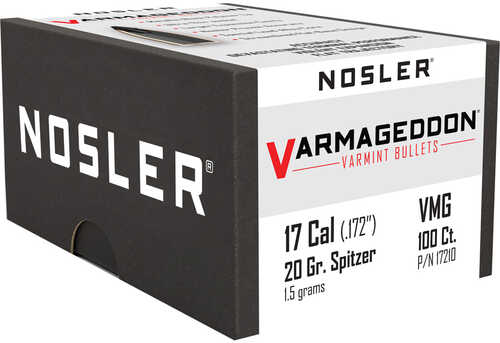 <span style="font-weight:bolder; ">Nosler</span> Varmageddon Bullets .17 Cal 20 gr. FB Tipped 100 pk. Model: 17210