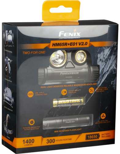 Fenix HM65R Headlamp 1400 Lumen w/ E01 V2.0 Light-img-0