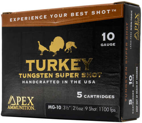 Apex Turkey Tss Shotgun Ammo 10 Ga. 3-1/2 In. 2-1/2oz #7.5 Shot 5 Rd Model: Mg10-7.5