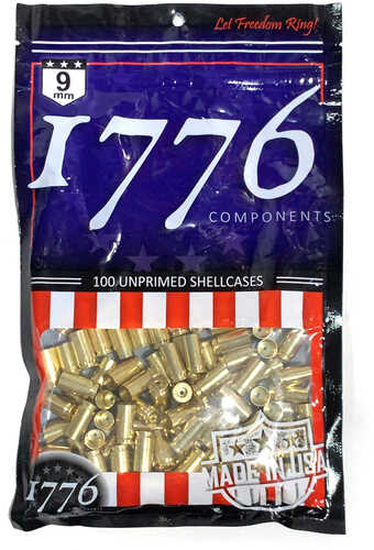 1776 USA Unprimed Brass 9mm 100 pc. Mo-img-0