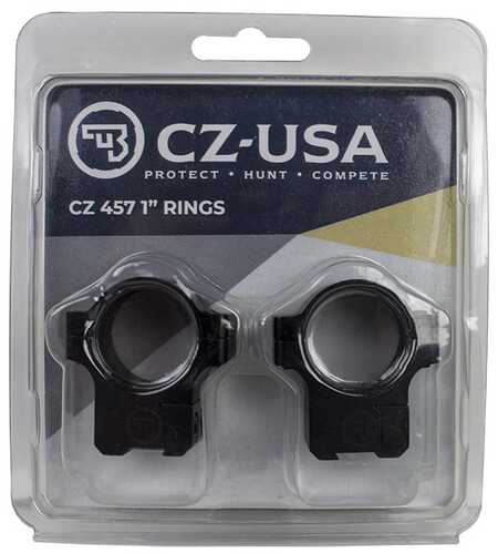 Cz 457 1" Aluminum Scope Rings 11mm Dovet Matte Black