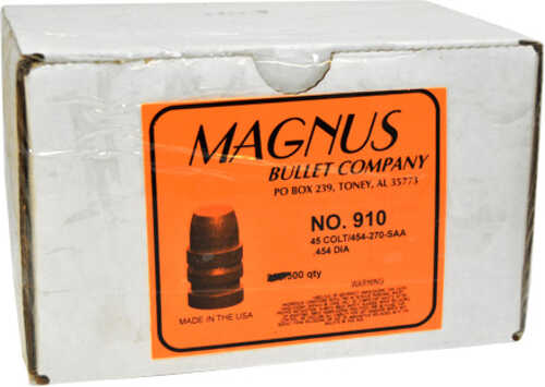 Magnus 45 Colt .452 Diameter 270 Grain Flat Nose 500 Count