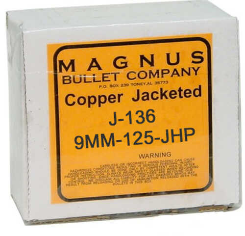 Magnus 9mm .355 Diameter 125 Grain Jacketed Hollow Point 250 Count