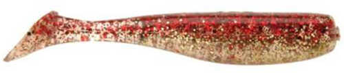 Cal Shad Tail 12pk 3in Red/gold Glitter Model: 80408