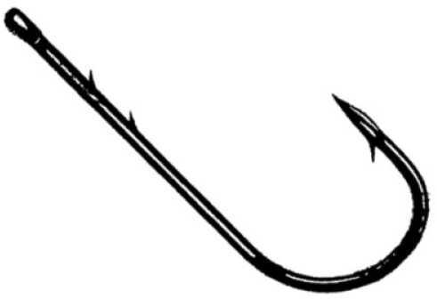 Owner Hooks Worm Hook-Black Chrome X-Strong Straight 5Pk 4/0 Md