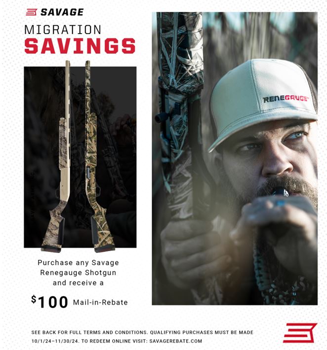 Savage – Migration Savings Rebate