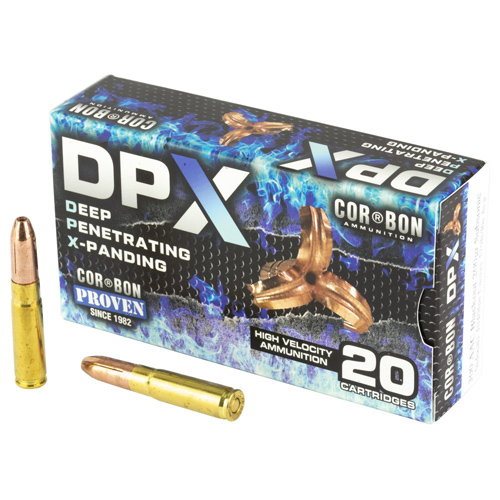 CorBon Deep Penetrating X Bullet Subsonic .300 AAC Blackout 200 Grain Expanding Solid Copper Hollow Point 20 Rounds